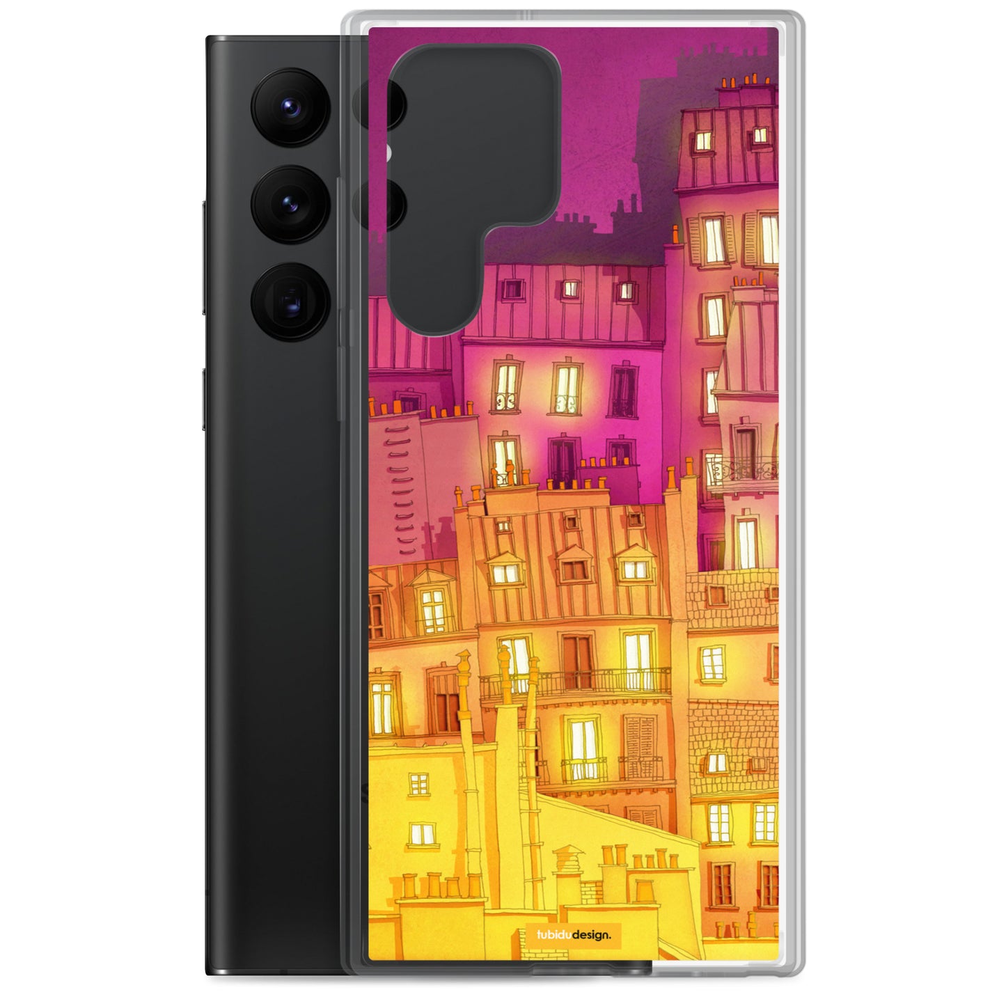 Montmartre at night - Illustrated Samsung Phone Case