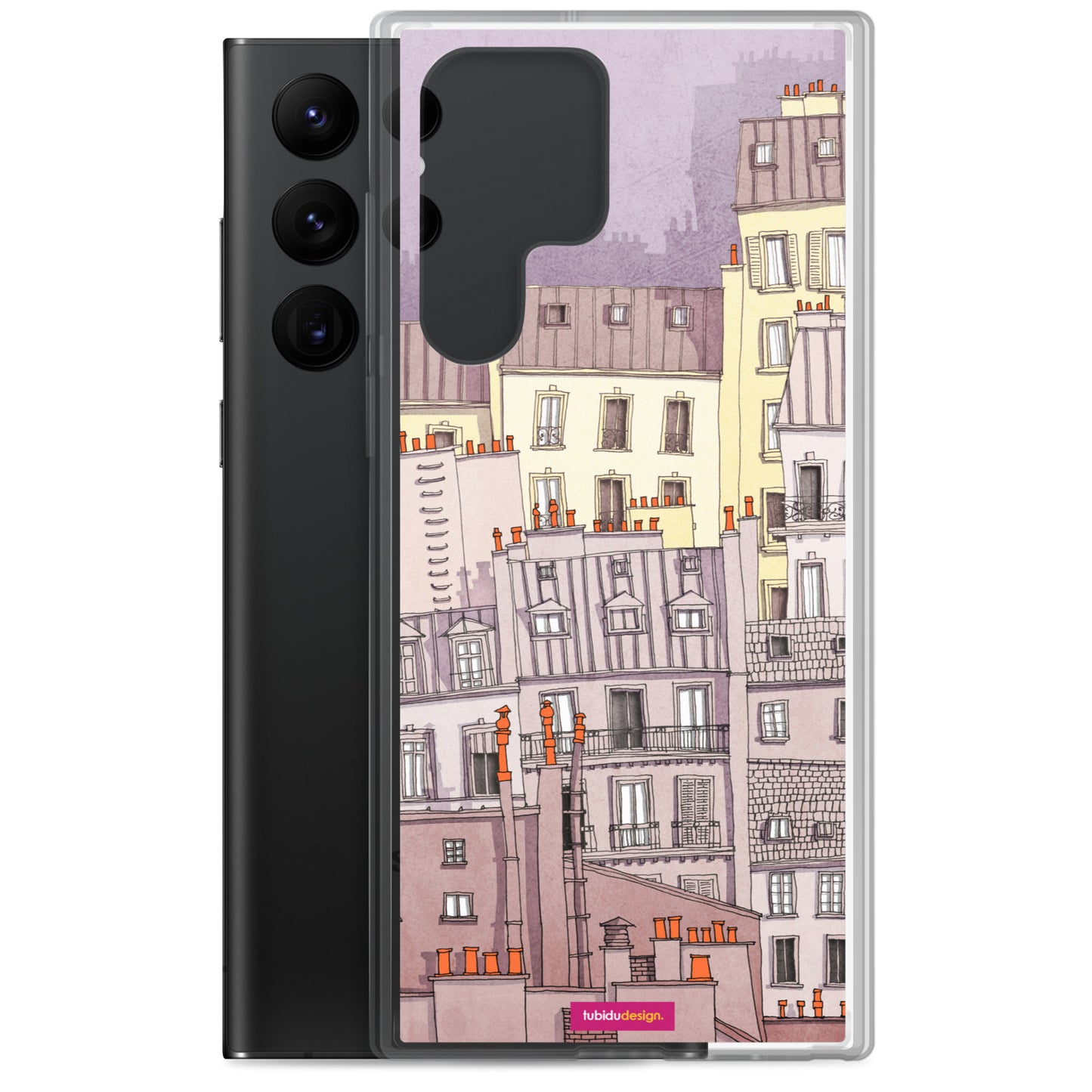 Paris Montmartre (purple) - Illustrated Samsung Phone Case