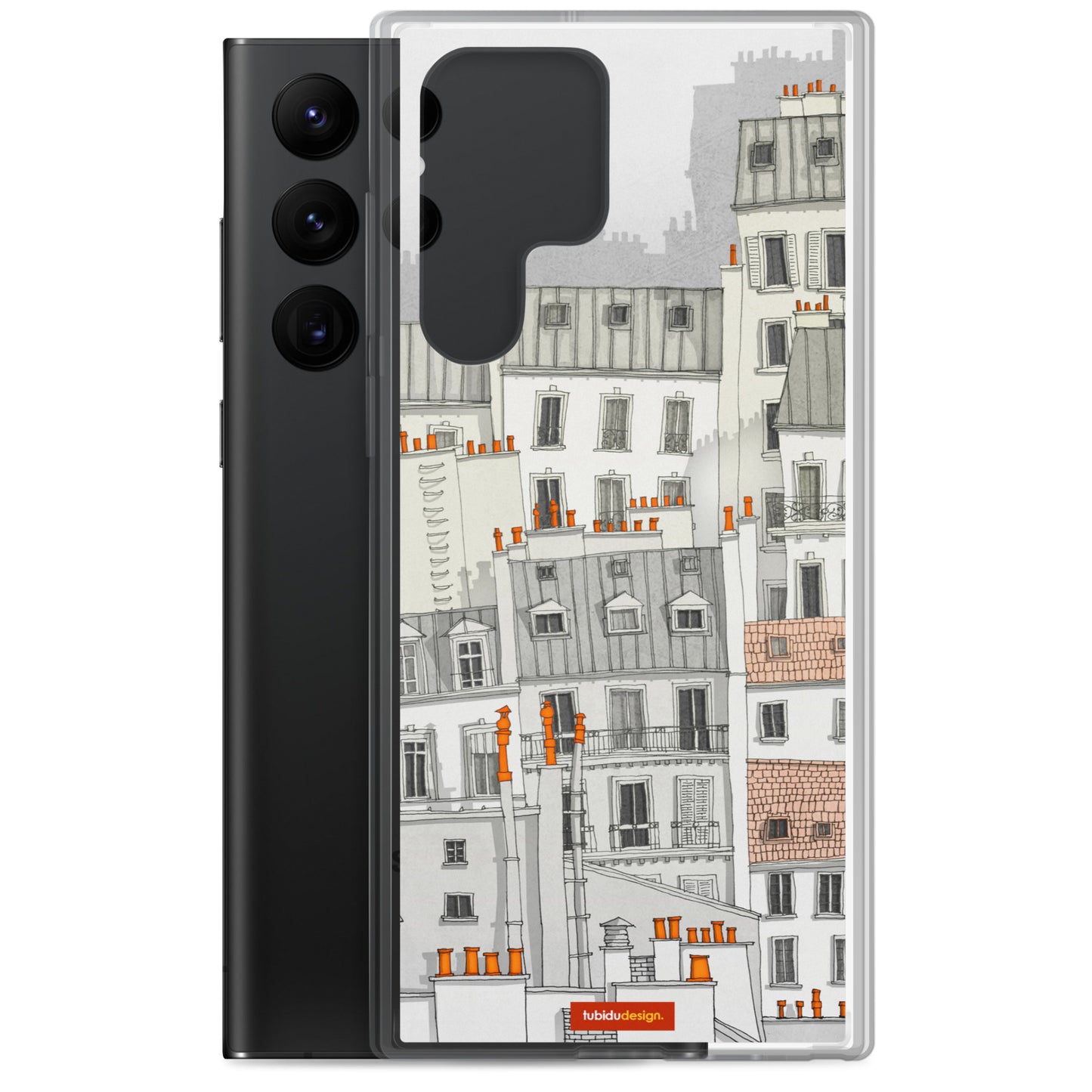 Paris Montmartre (white) - Illustrated Samsung Phone Case