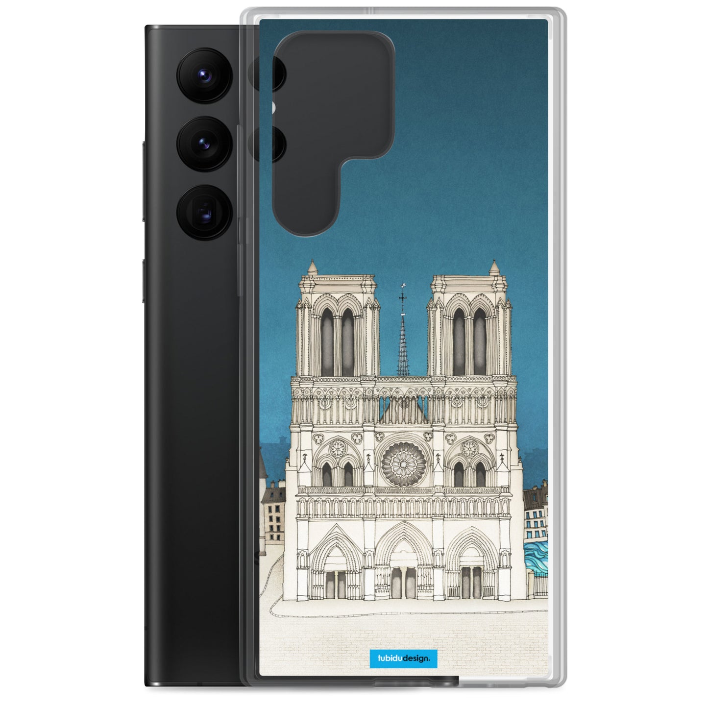 Paris Notre Dame (blue) - Illustrated Samsung Phone Case