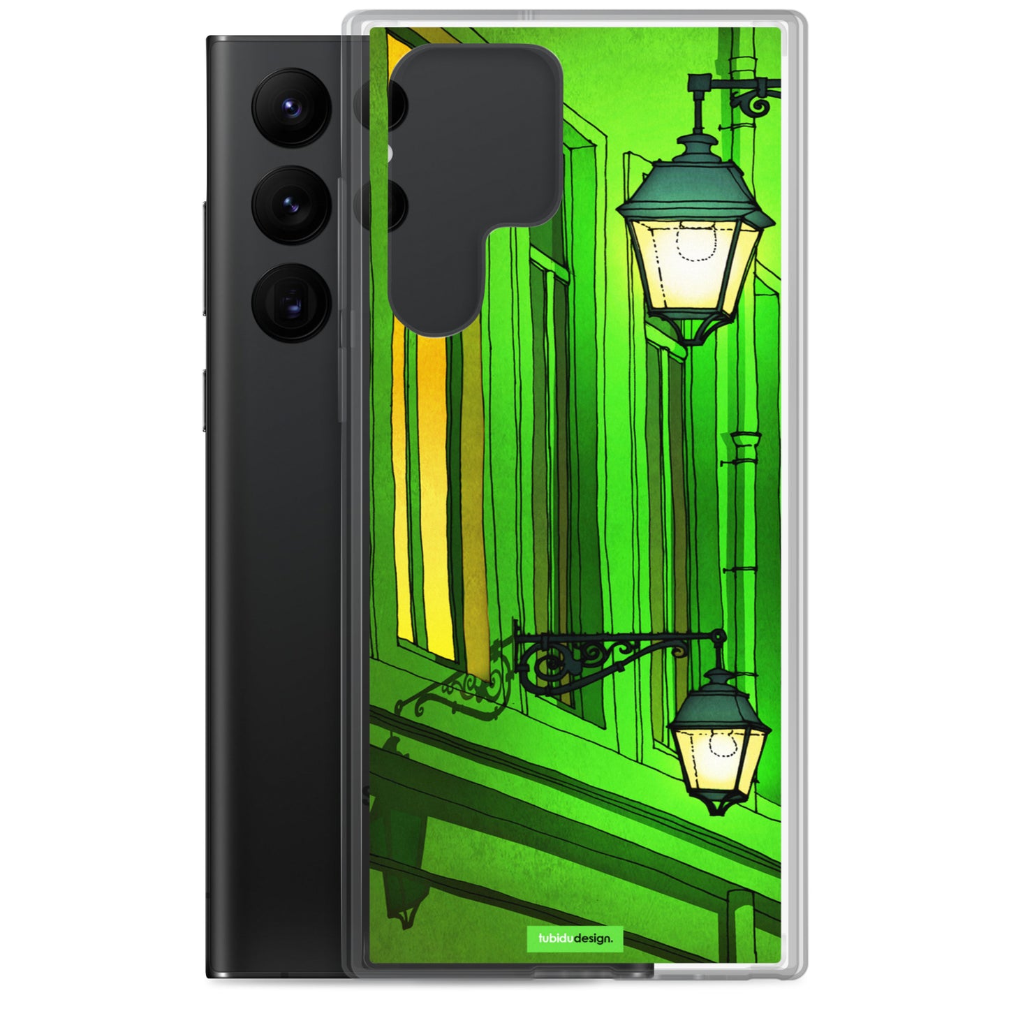 Quai St Michel (green) - Illustrated Samsung Phone Case