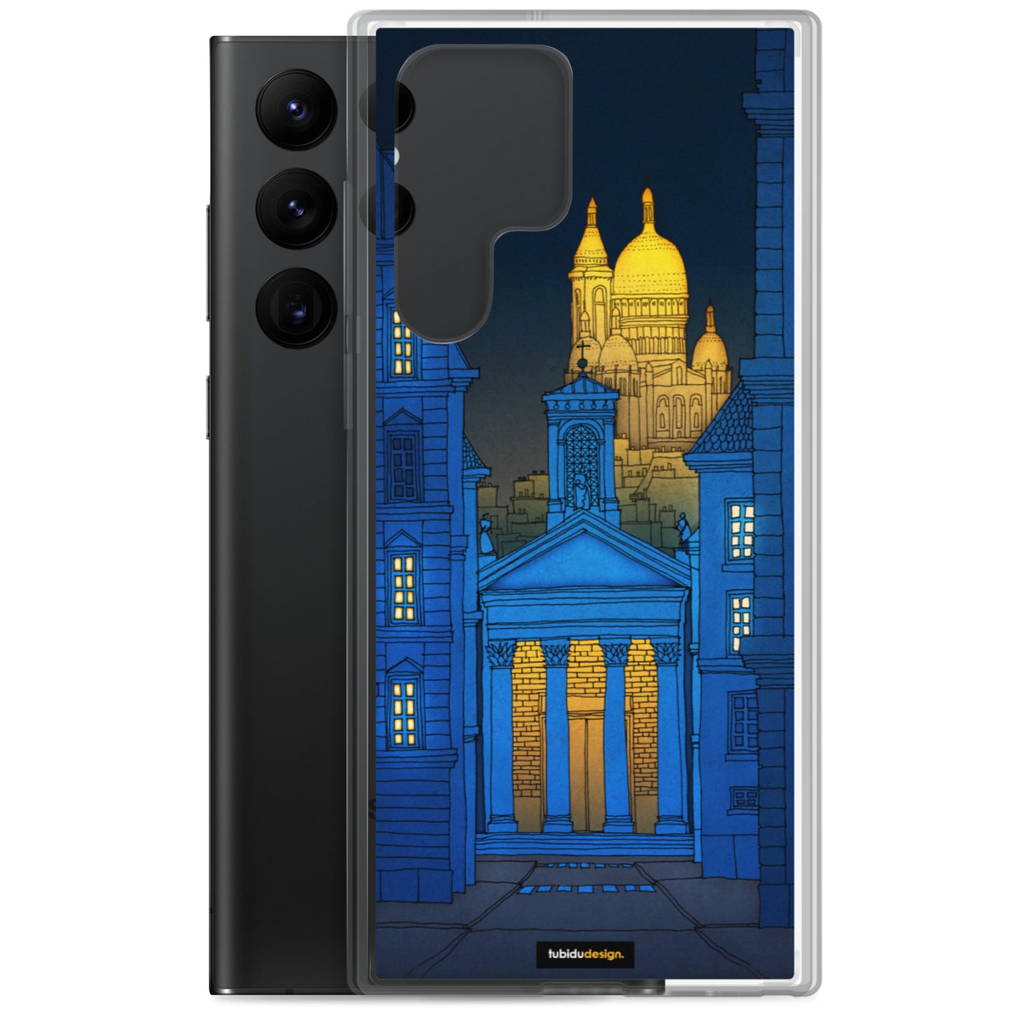 Sacre Coeur (night, blue version) - Illustrated Samsung Phone Case