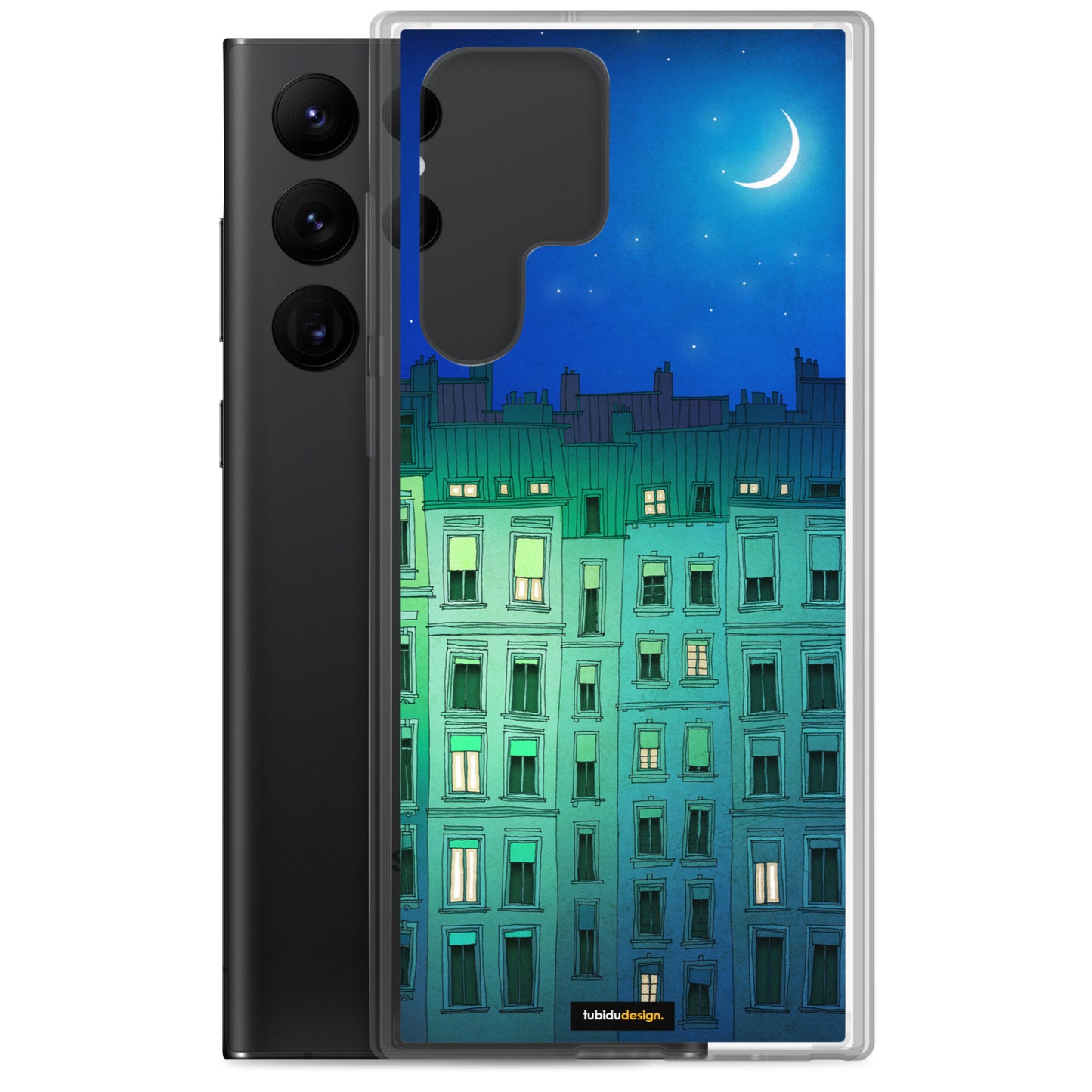 Sleepy night - Illustrated Samsung Phone Case