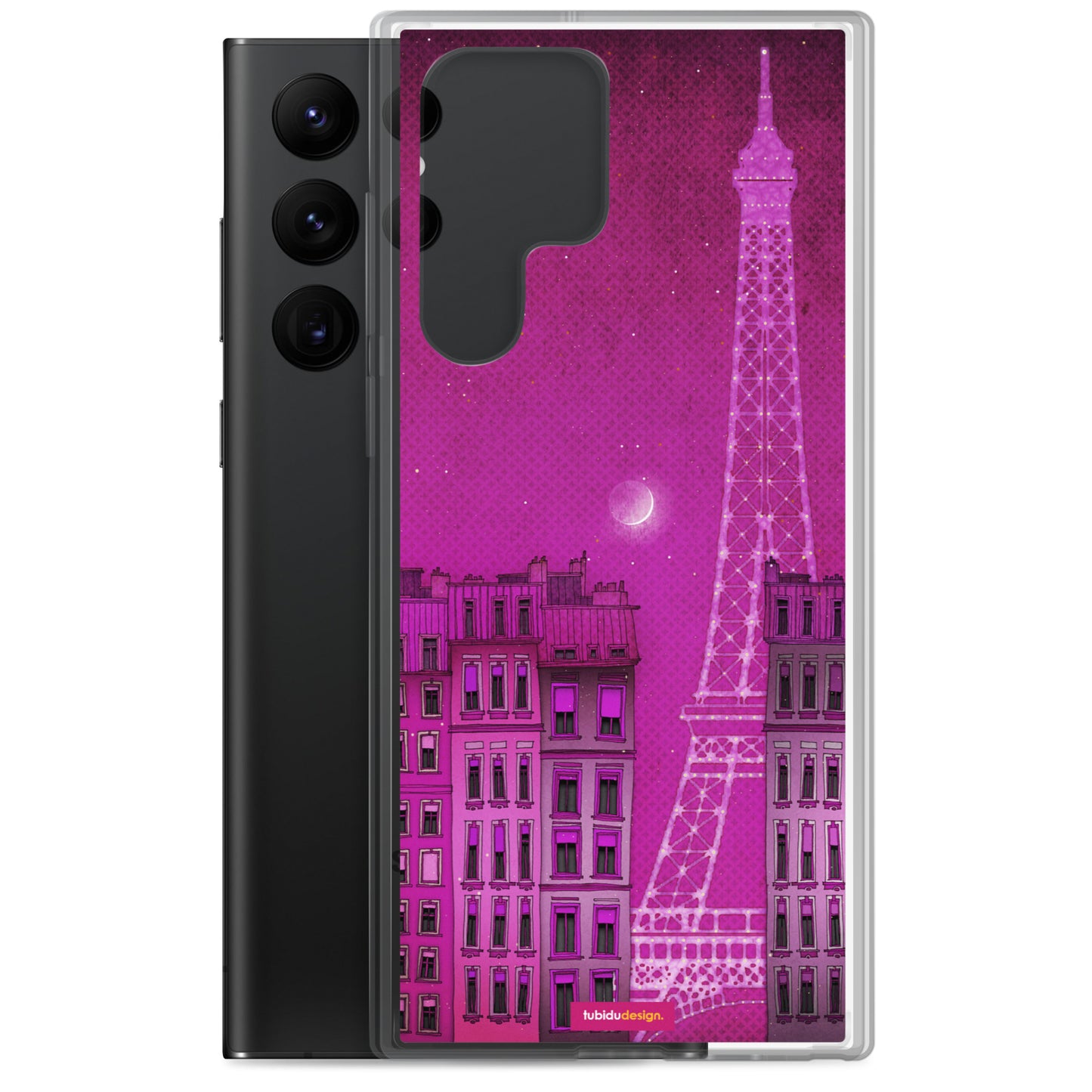 The lights of the Eiffel tower (pink) - Illustrated Samsung Phone Case
