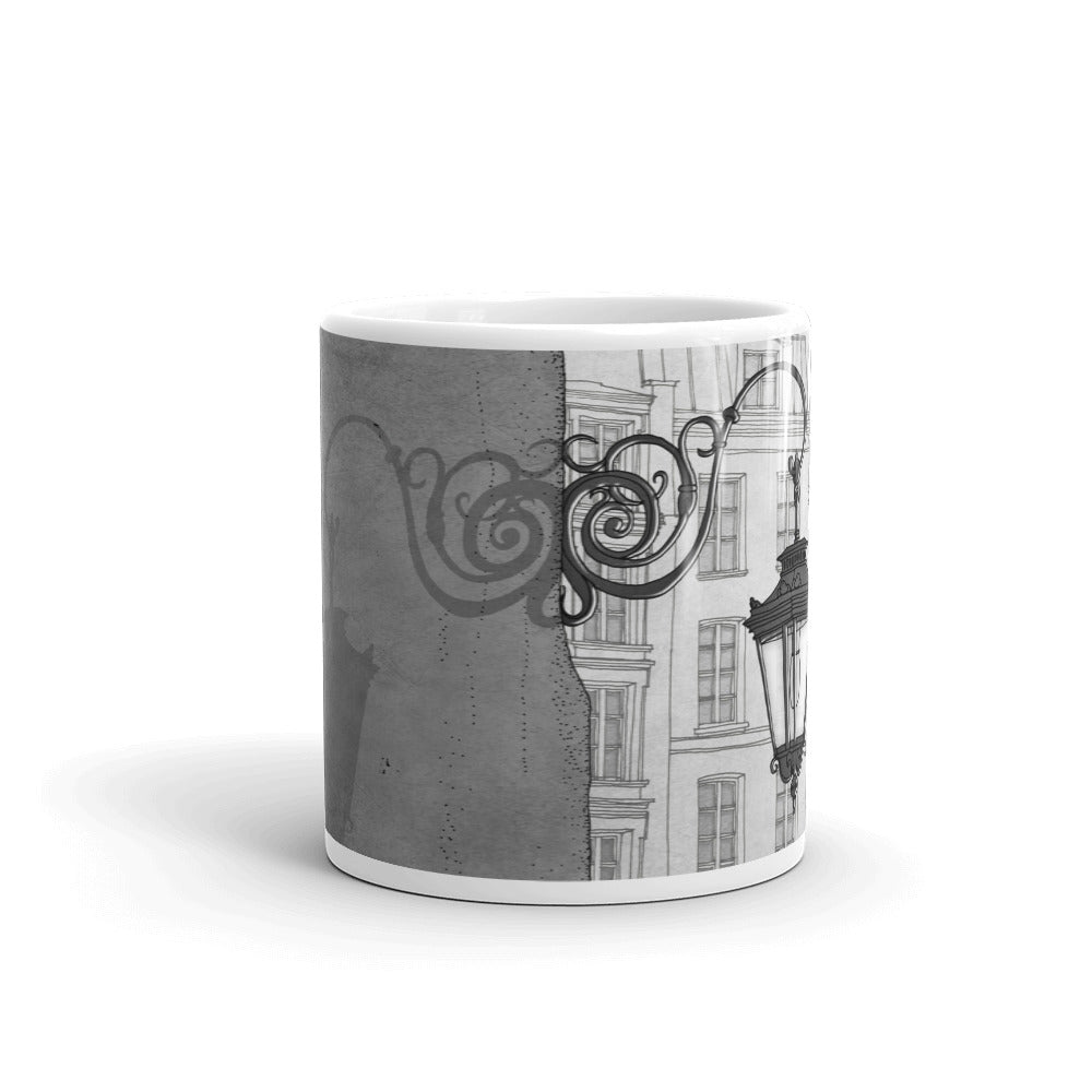 Hold the light (Black and white) - Illustrated Mug No.4