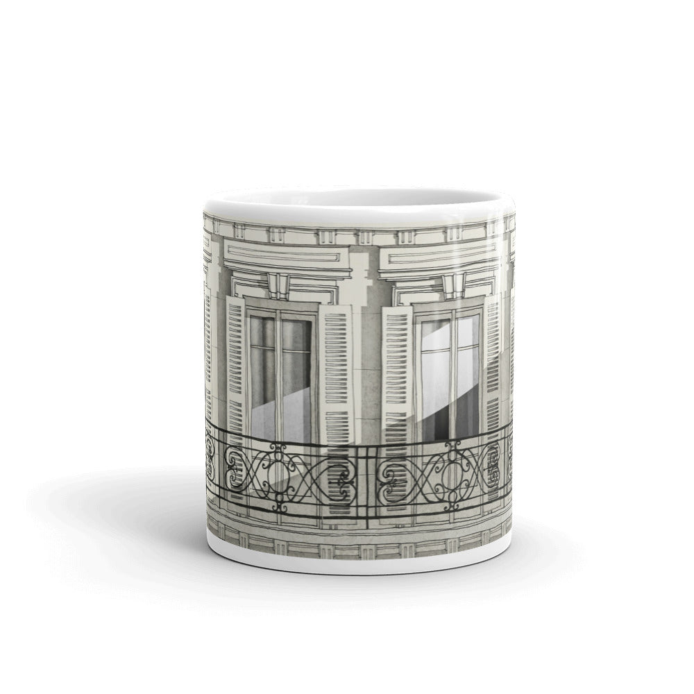 Paris balcony - Illustrated Mug No.7