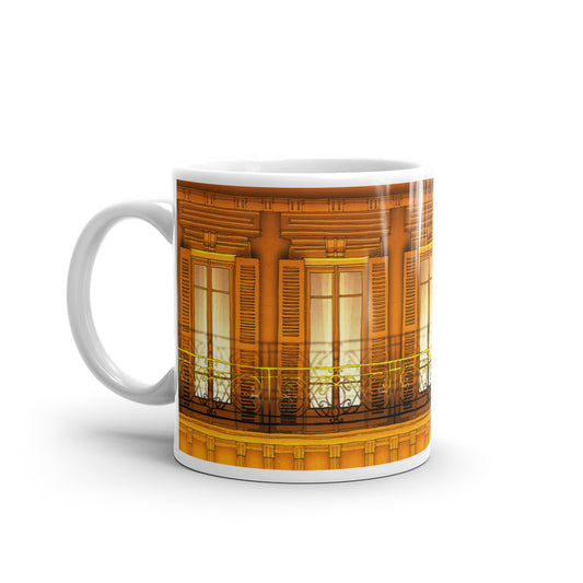 Paris balcony (orange) - Illustrated Mug No.6