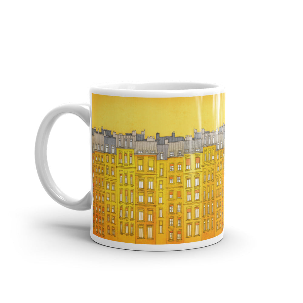 Paris, Yellow facade - Illustrated Mug No.9