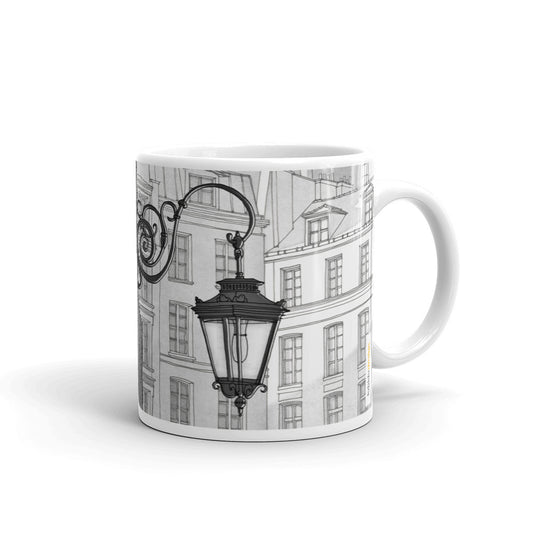 Hold the light (Black and white) - Illustrated Mug No.4