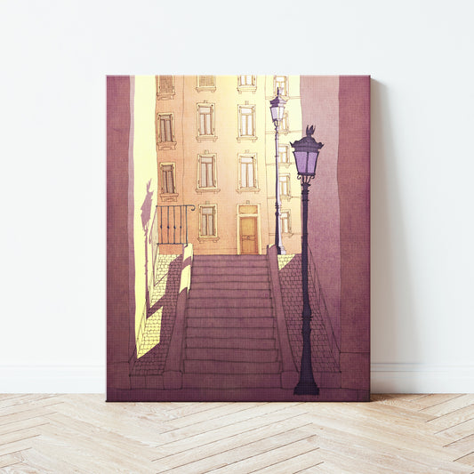 Morning shine (purple) - Canvas Art Print