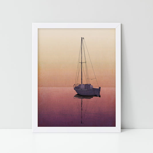 Calm waters - Framed Art Print