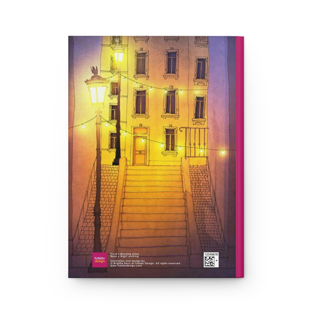 Night walking (purple) & Morning shine - Paris Art Journal No.7