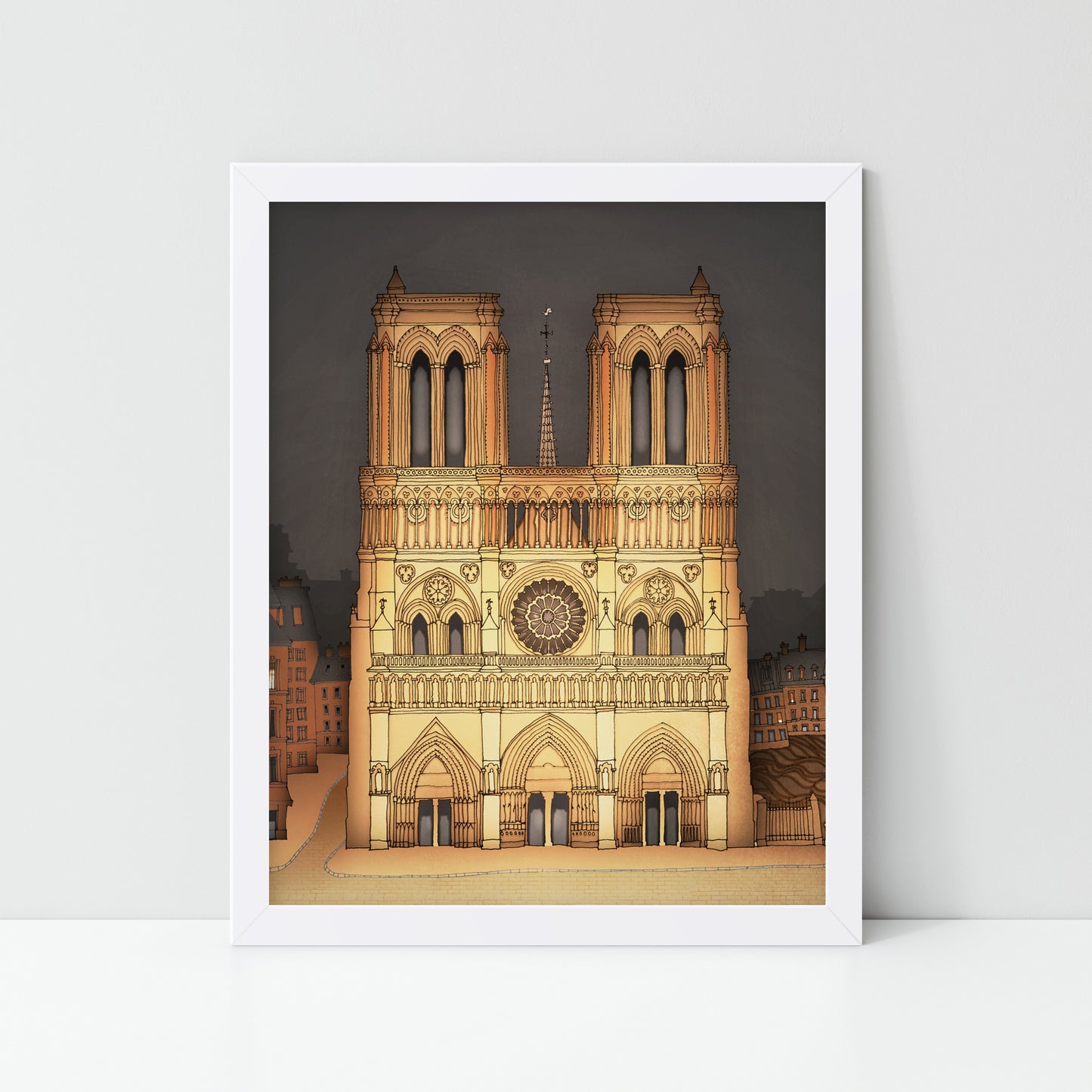 The Notre Dame in Paris - Framed Art Print