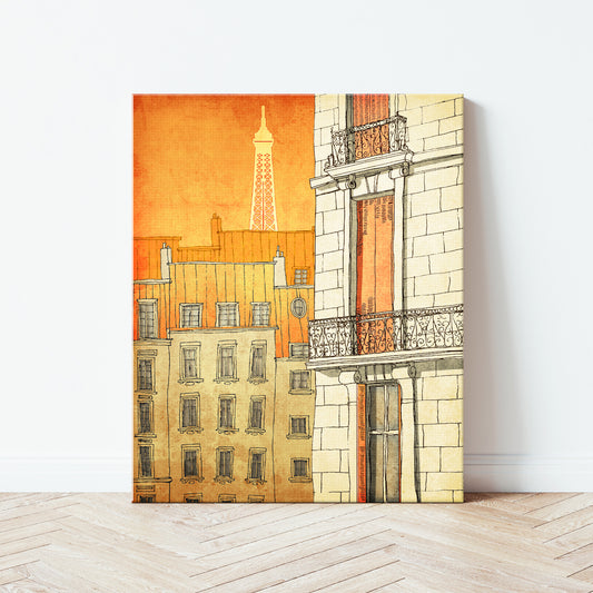 Paris windows - Canvas Art Print