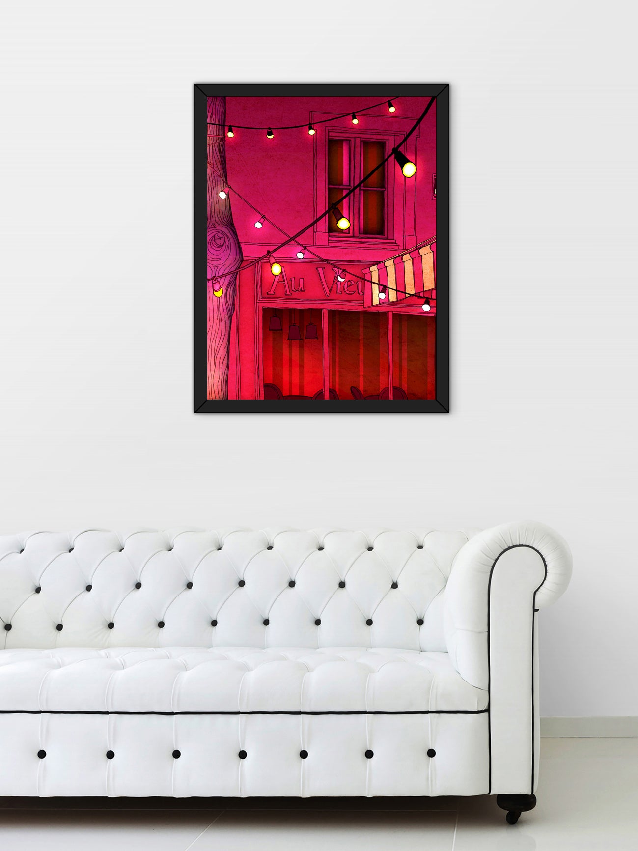 Au vieux Paris (red) - Framed Art Print