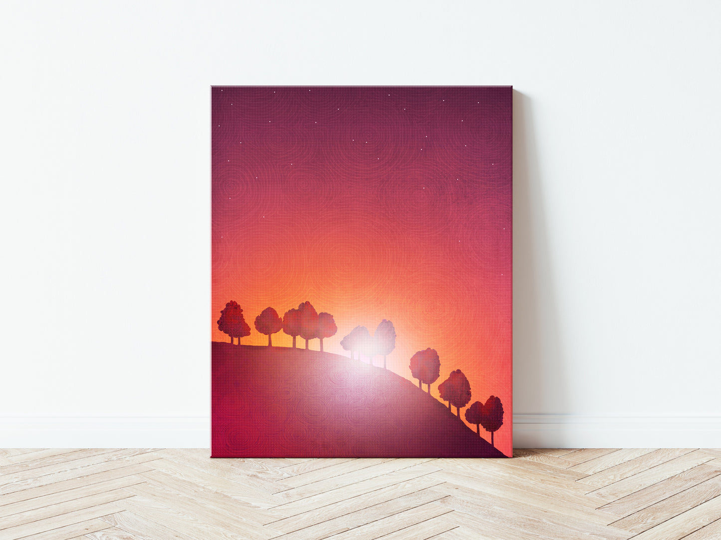 First streak of dawn (red) - Canvas Art Print