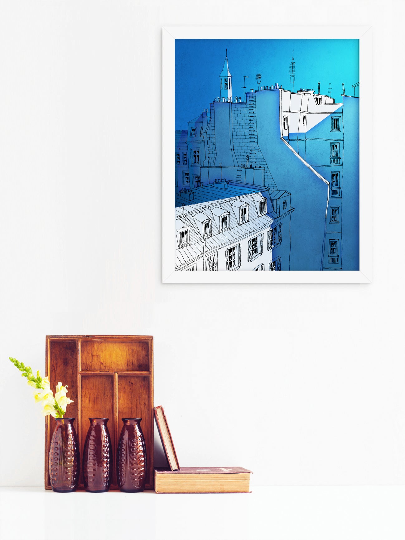 In an old house in Paris - Framed Art Print
