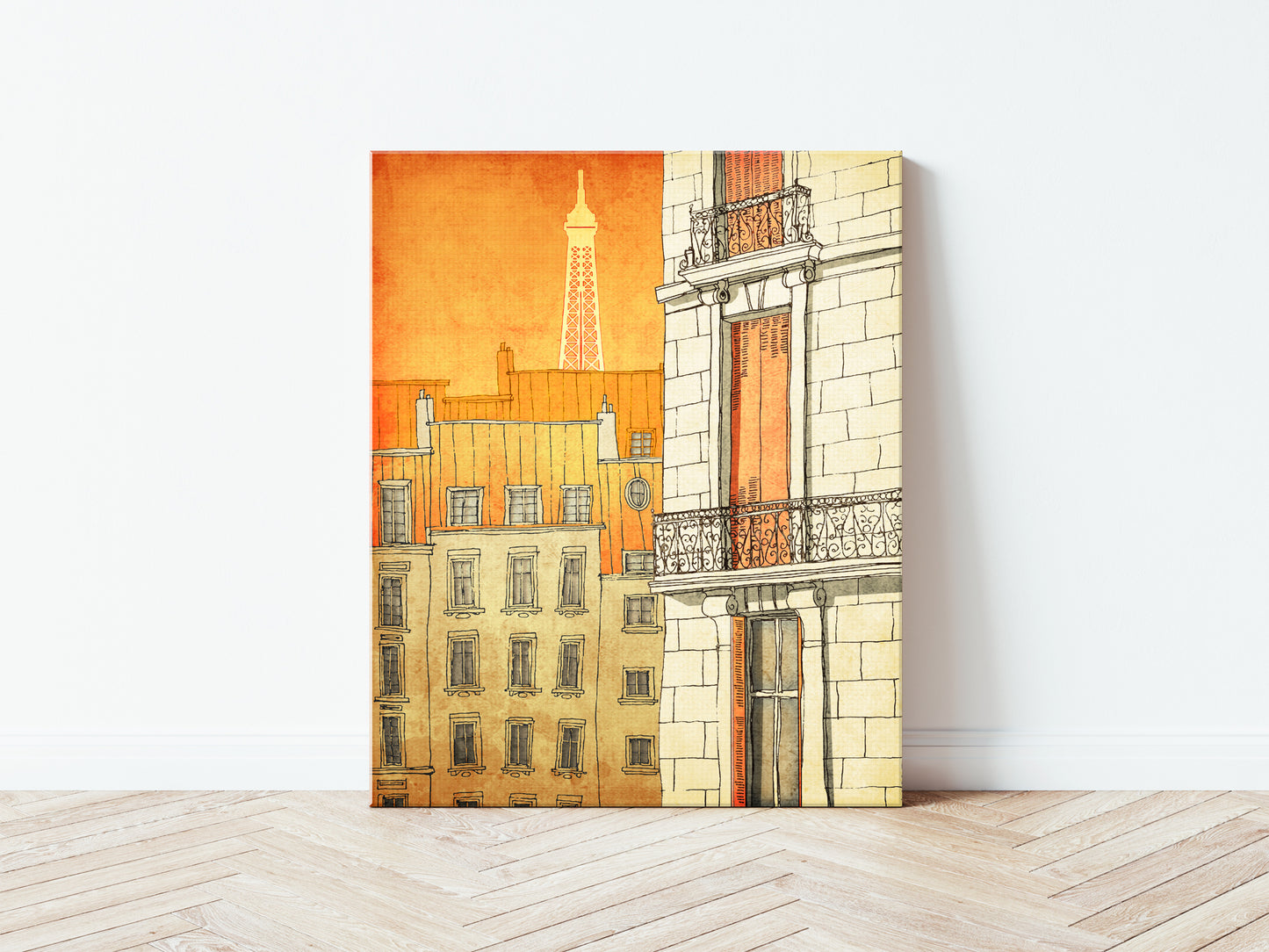 Paris windows - Canvas Art Print