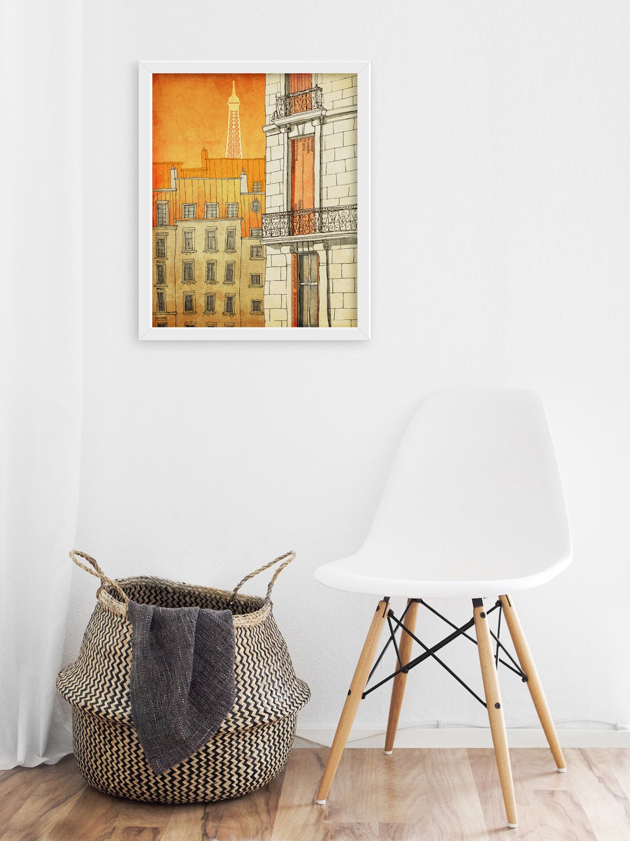 Paris windows - Framed Art Print