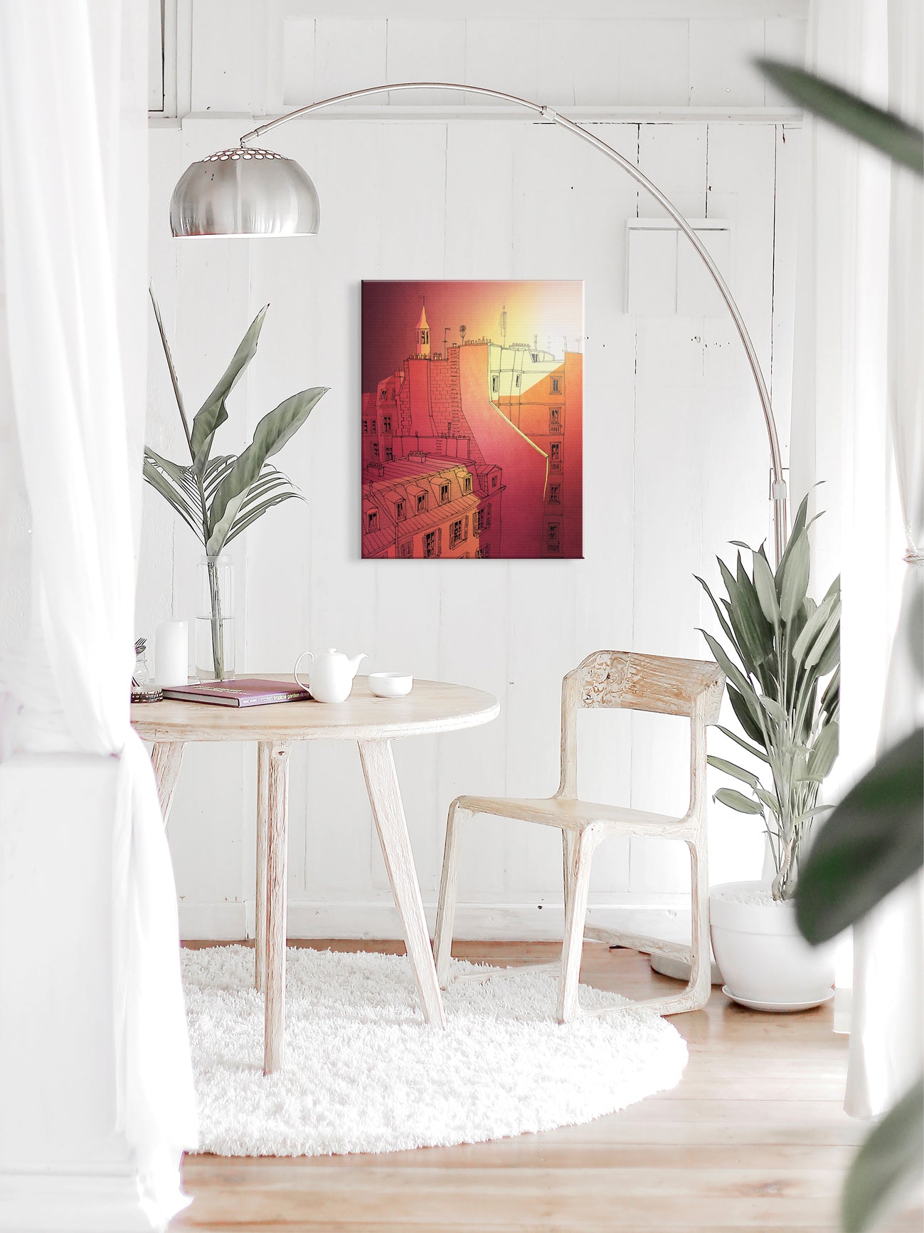 In an old house in Paris (red) - Canvas Art Print