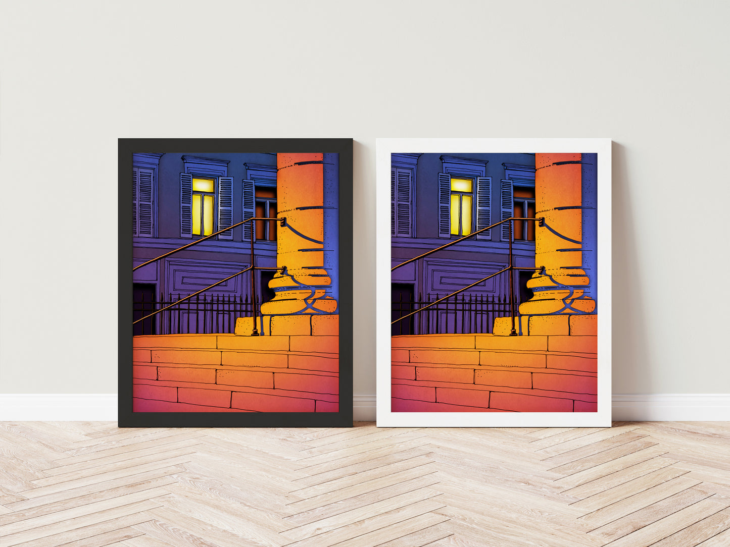 Midnight visitor - Framed Art Print