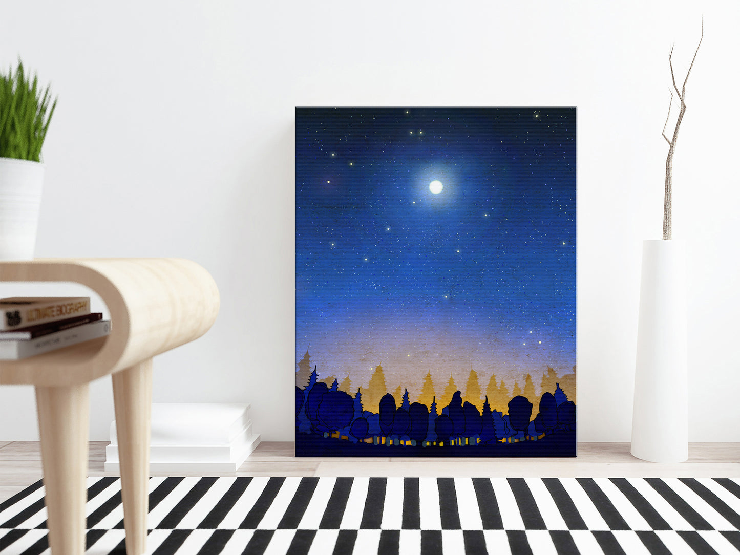 The secret of the night forest (vertical) - Canvas Art Print