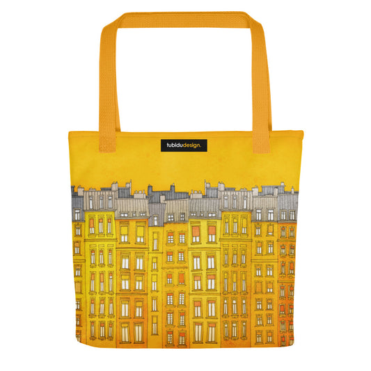 Paris, Yellow facade - Illustrated Tote bag