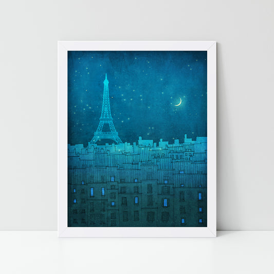 The Eiffel tower in Paris - Framed Art Print