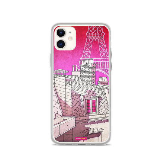 Paris rooftops - Illustrated iPhone Case