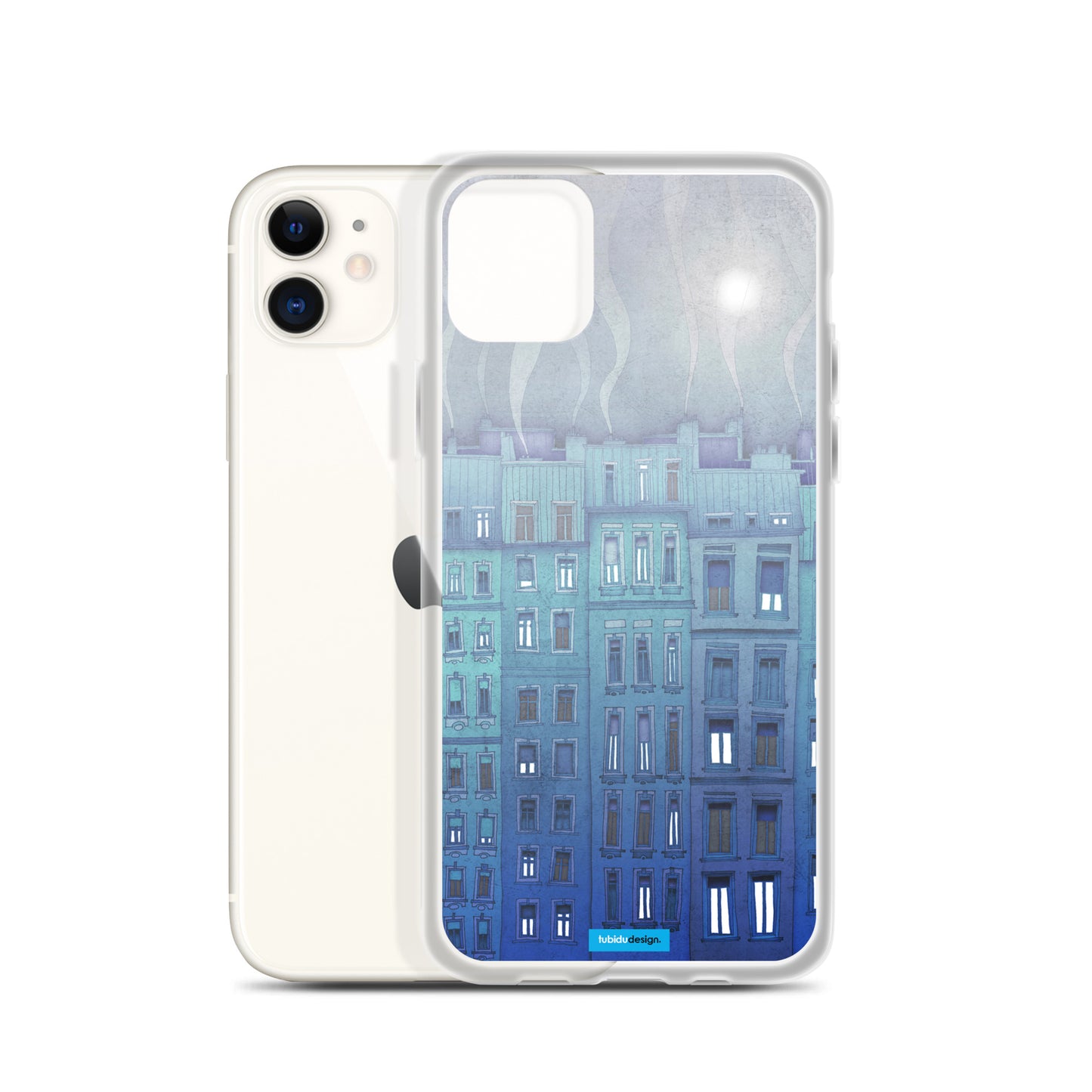 Foggy day in Paris - Illustrated iPhone Case
