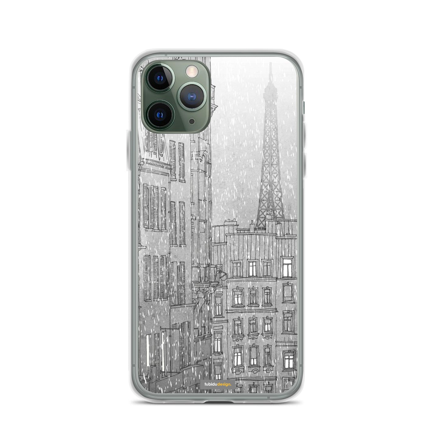 Paris in winter - Illustrated iPhone Case