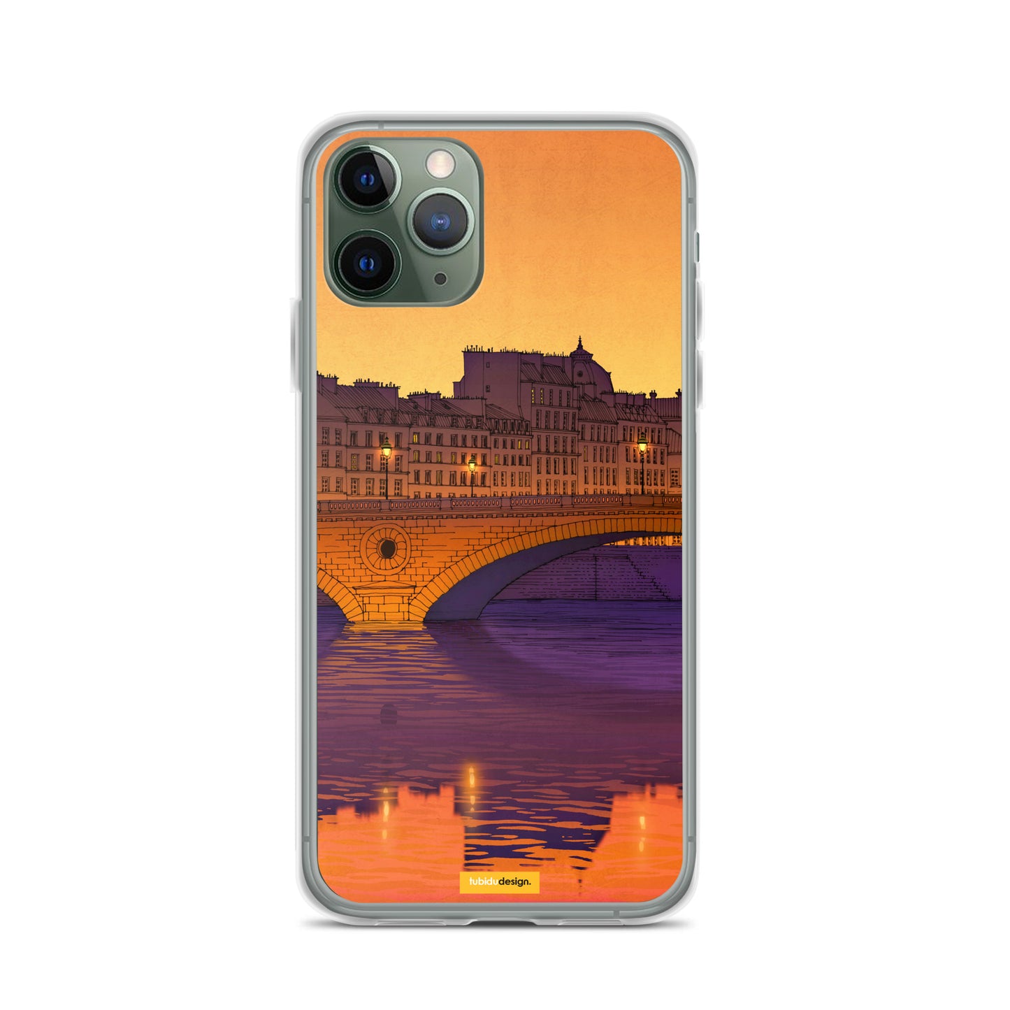 Ile Saint Louis (purple) - Illustrated iPhone Case