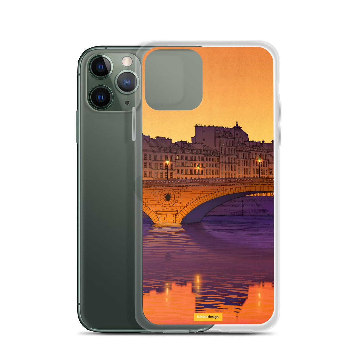 Ile Saint Louis (purple) - Illustrated iPhone Case