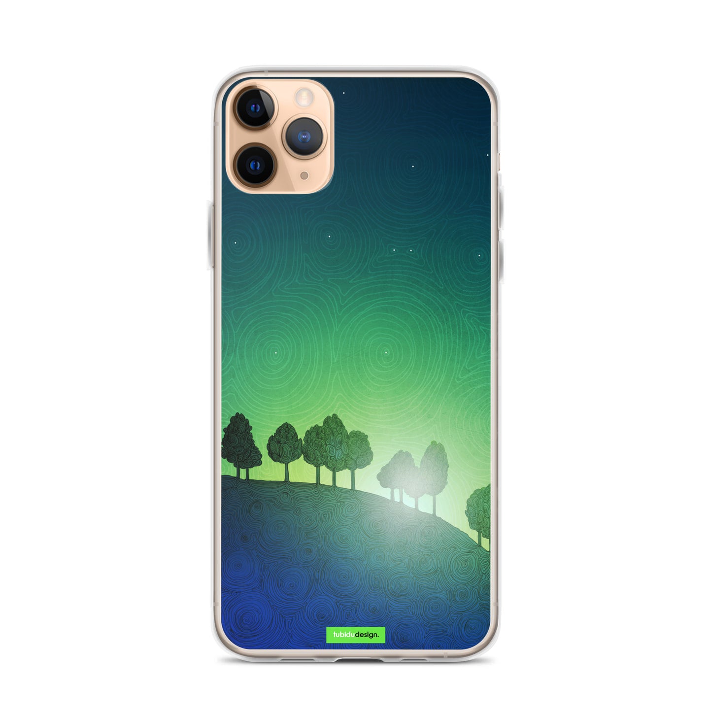 First streak of dawn (green) - Illustrated iPhone Case