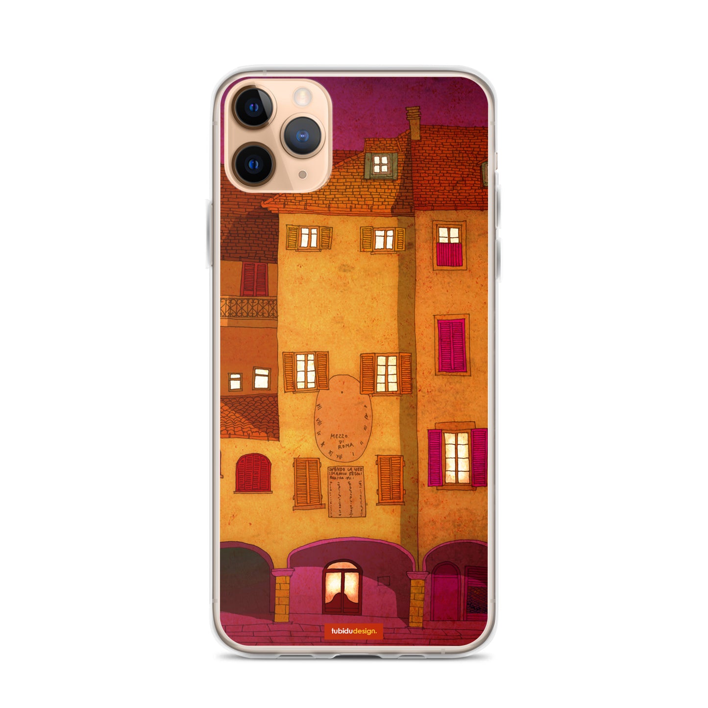 Italian facade (red) - Illustrated iPhone Case
