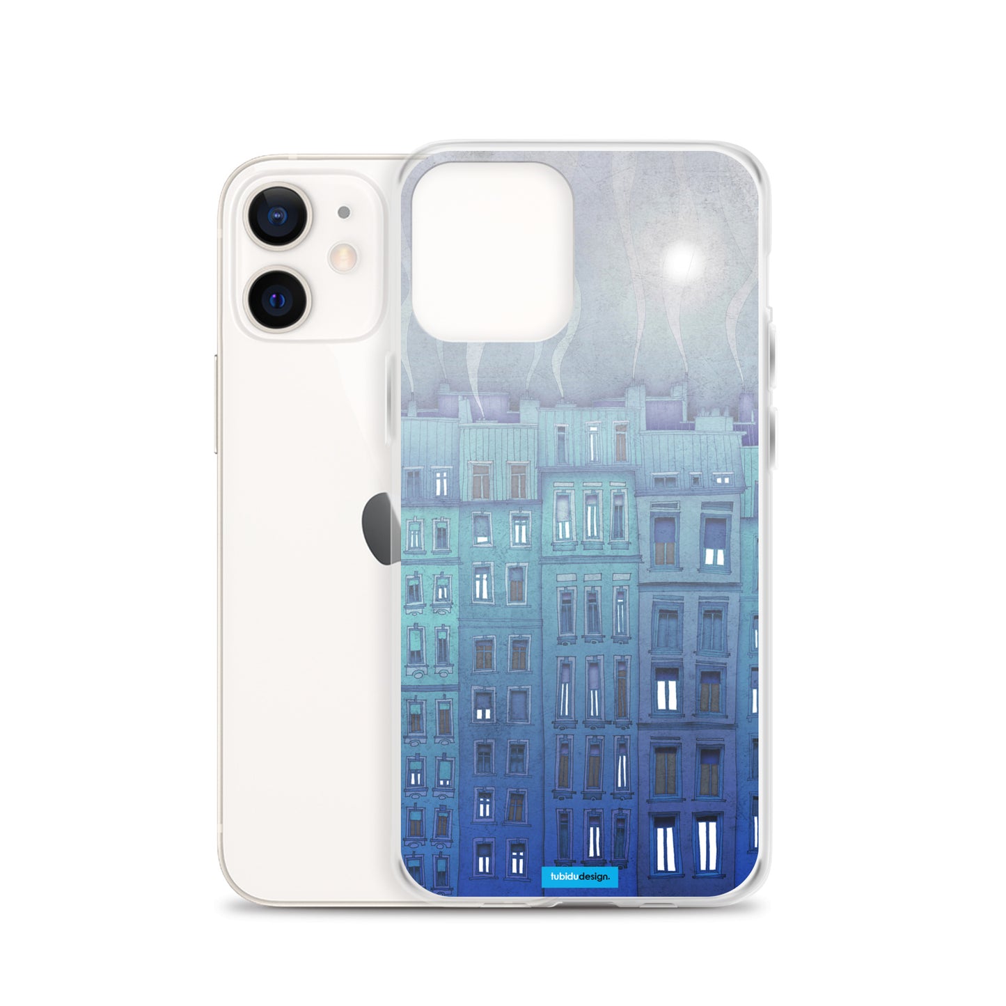 Foggy day in Paris - Illustrated iPhone Case