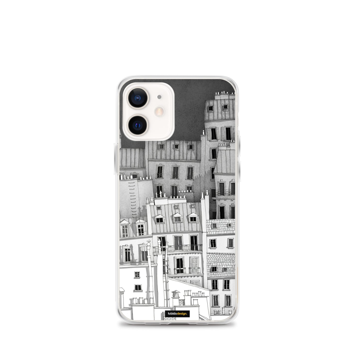 Paris Montmartre (black and white) - Illustrated iPhone Case