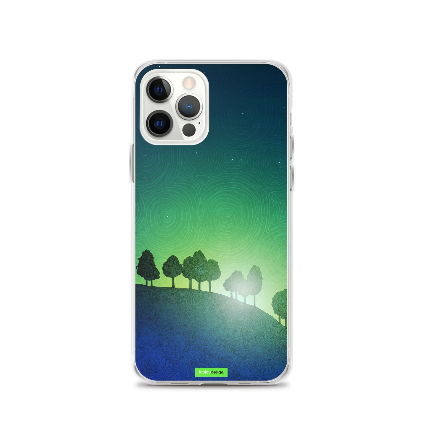 First streak of dawn (green) - Illustrated iPhone Case