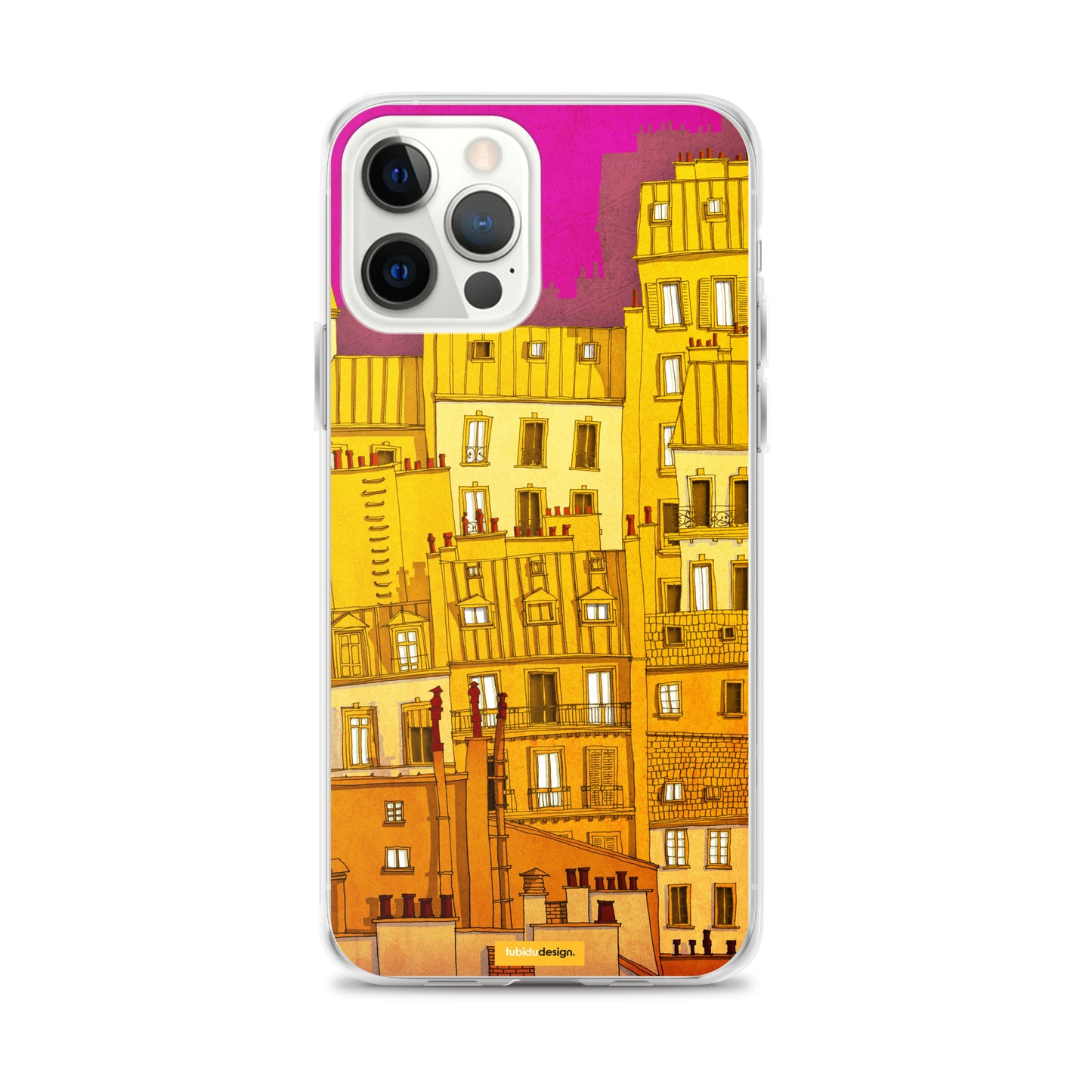 Paris Montmartre (colored version) - Illustrated iPhone Case