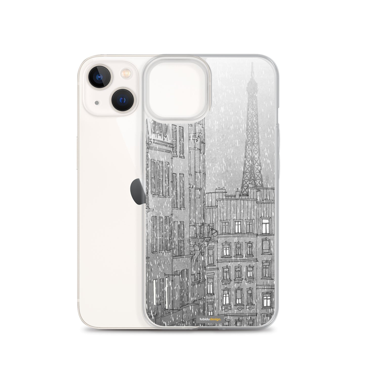Paris in winter - Illustrated iPhone Case