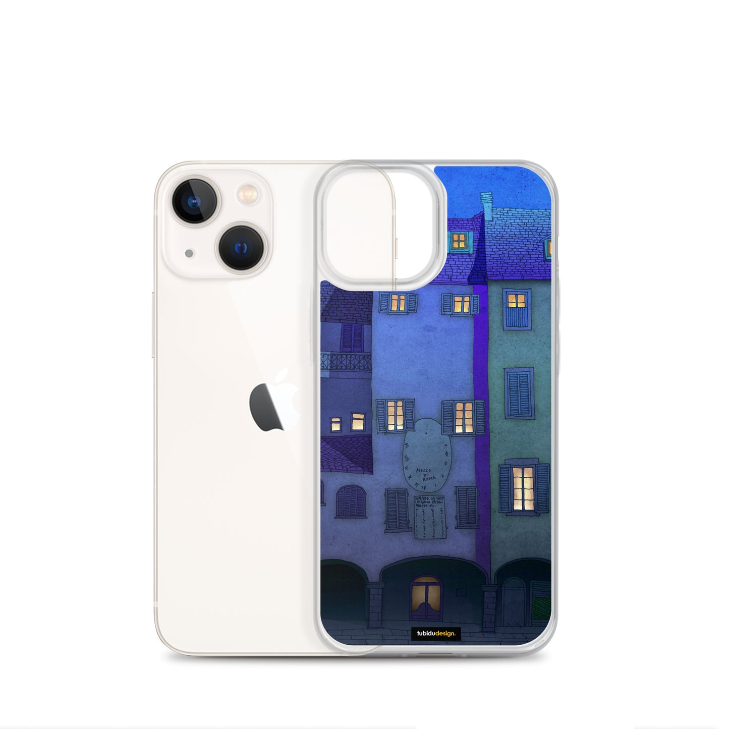 Italian facade (blue) - Illustrated iPhone Case