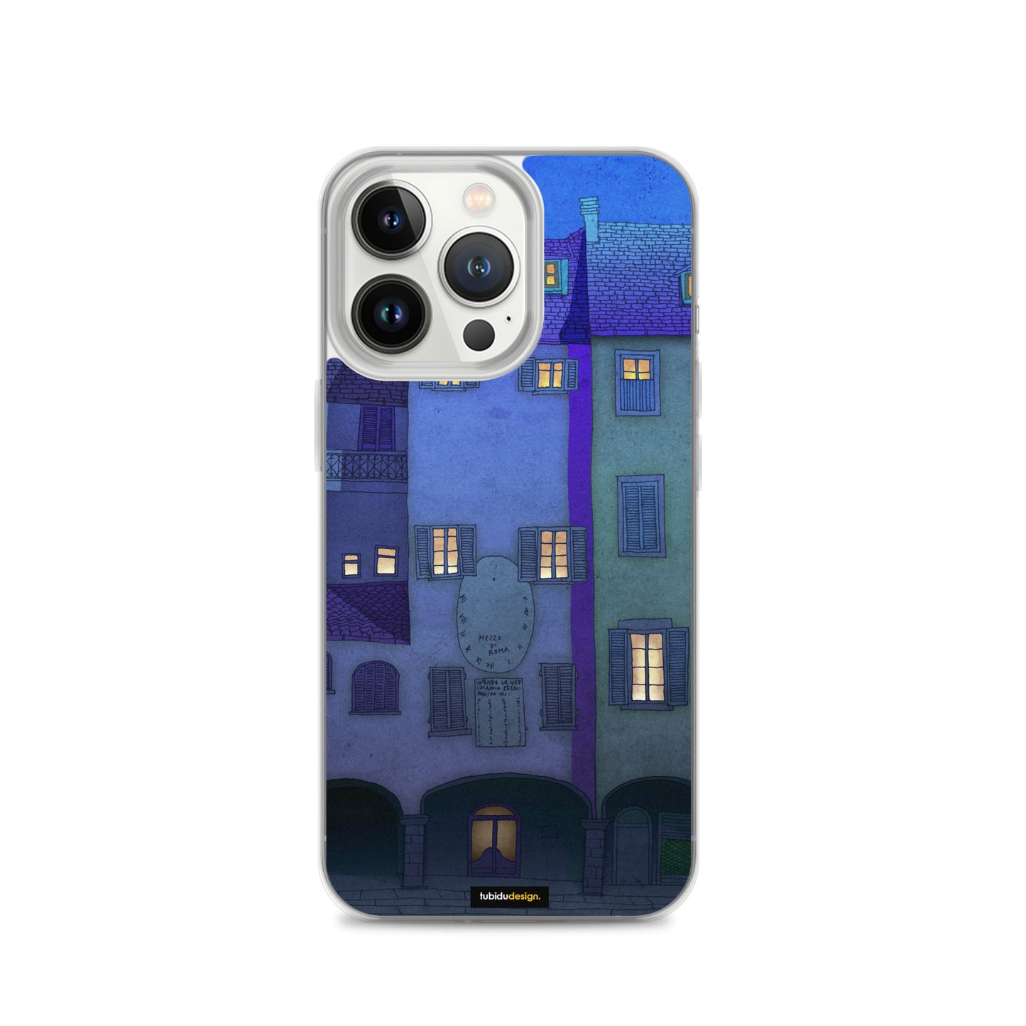 Italian facade (blue) - Illustrated iPhone Case