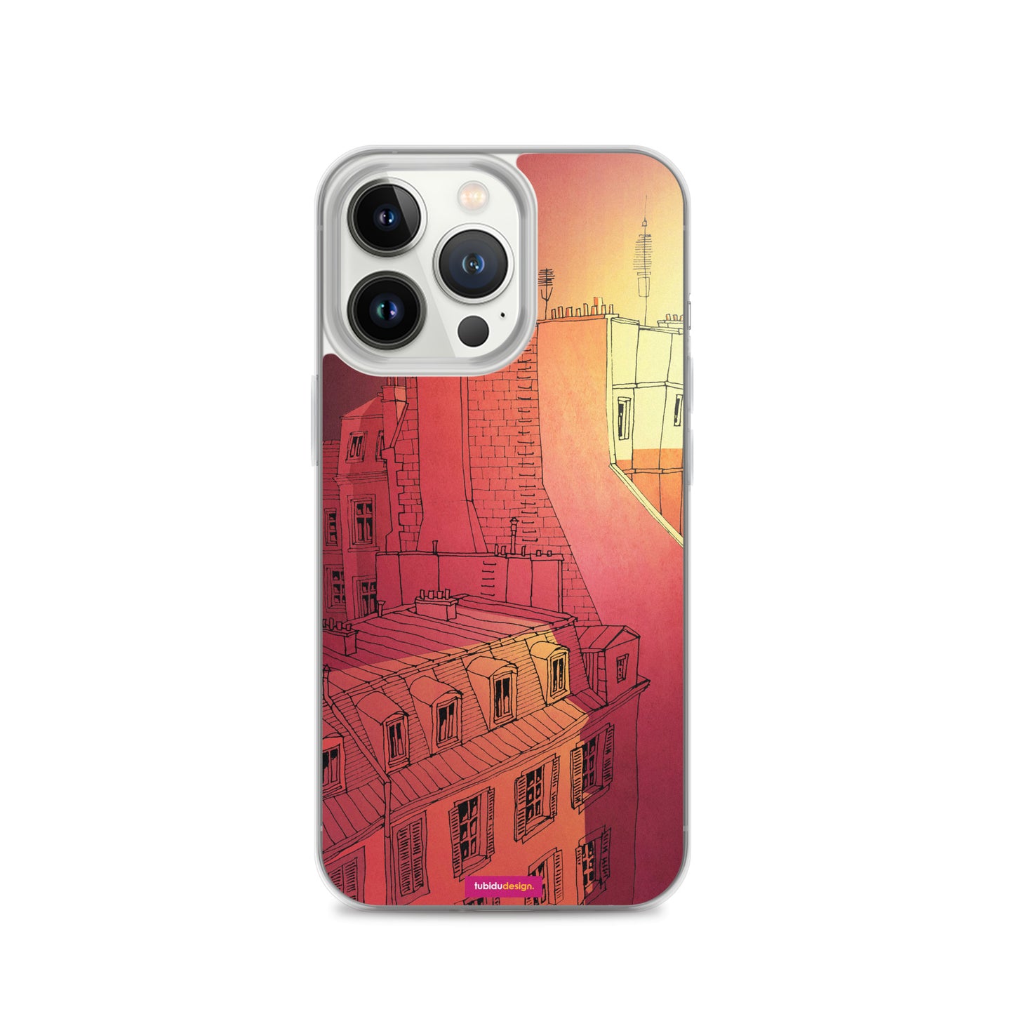 In an old house in Paris (red) - Illustrated iPhone Case