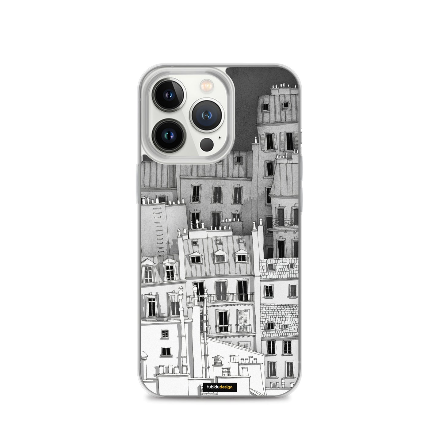 Paris Montmartre (black and white) - Illustrated iPhone Case