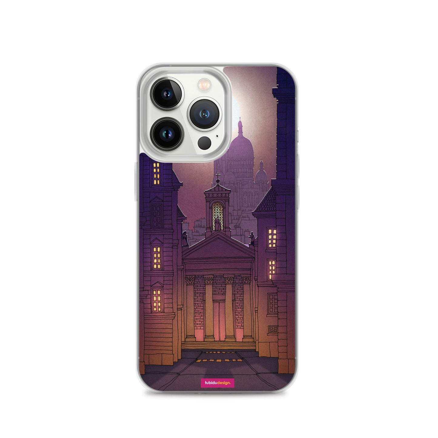 Sacre Coeur (deep purple) - Illustrated iPhone Case
