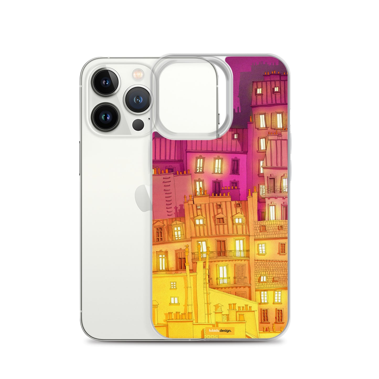 Montmartre at night - Illustrated iPhone Case