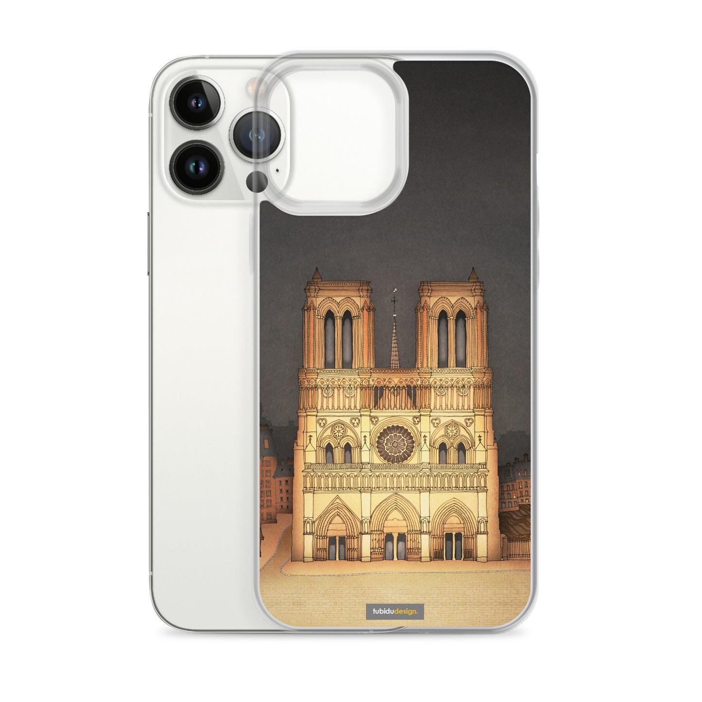 The Notre Dame in Paris - Illustrated iPhone Case