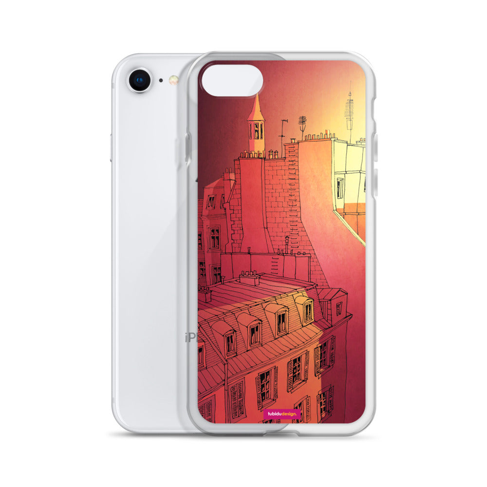 In an old house in Paris (red) - Illustrated iPhone Case
