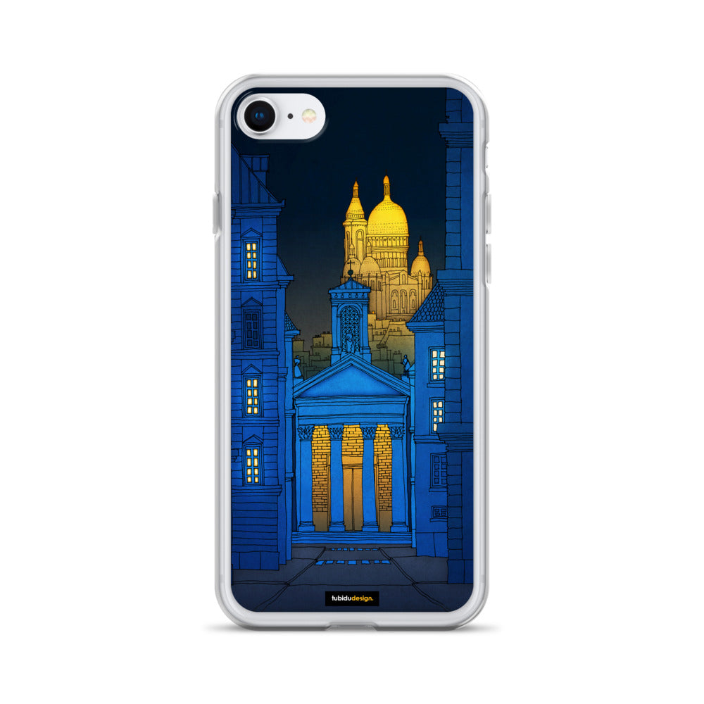 Sacre Coeur (blue) - Illustrated iPhone Case