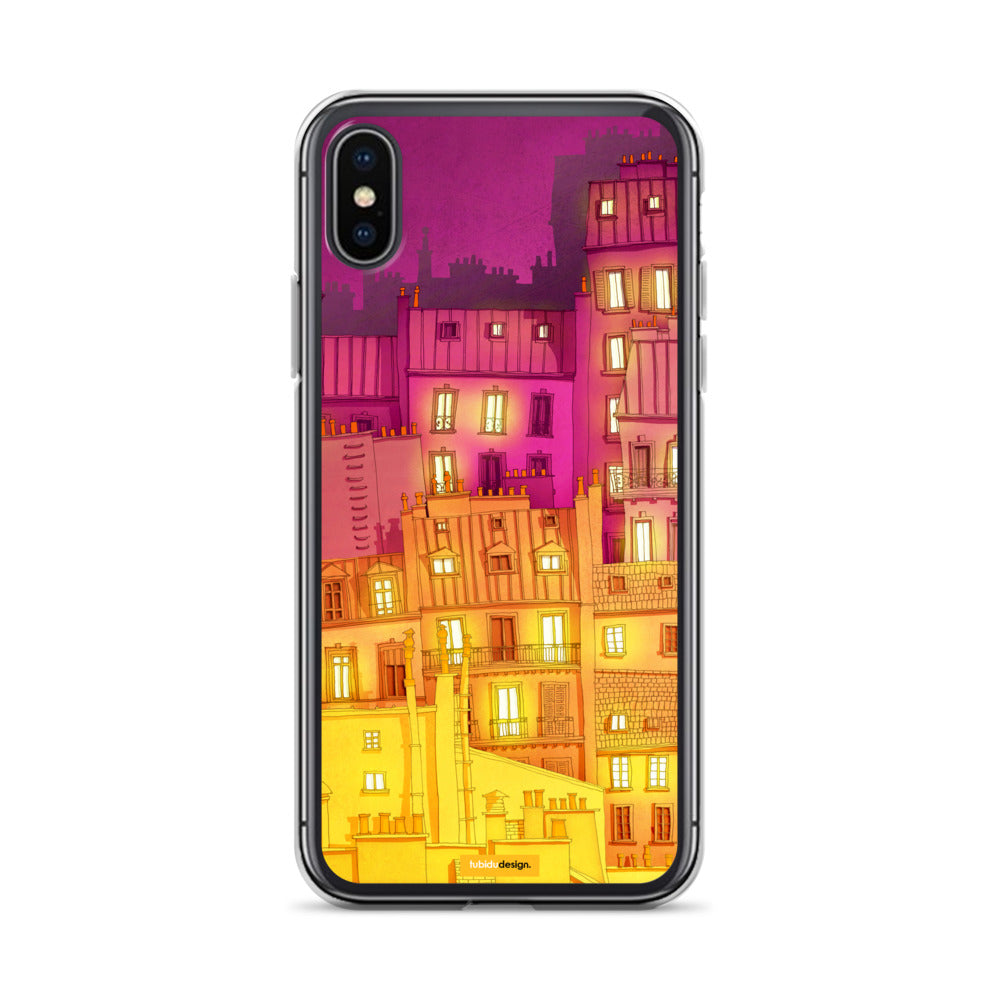 Montmartre at night - Illustrated iPhone Case